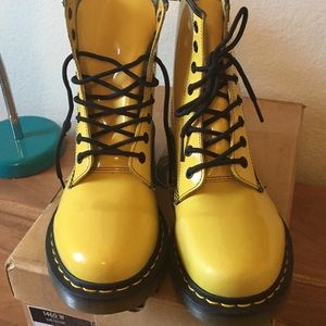 yellow doc martens